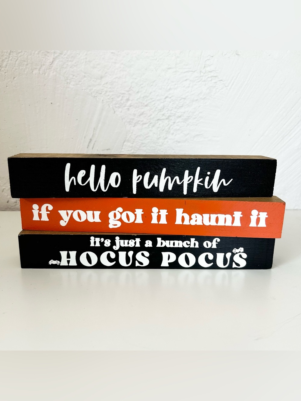 Halloween Wooden Stackable Decor Signs
